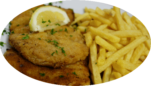 Schnitzel mit Pommes